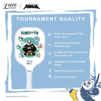 Luzzpickleball Kung Fu Panda Dragon Zen Original Paddle (16mm) T700 Carbon Fiber