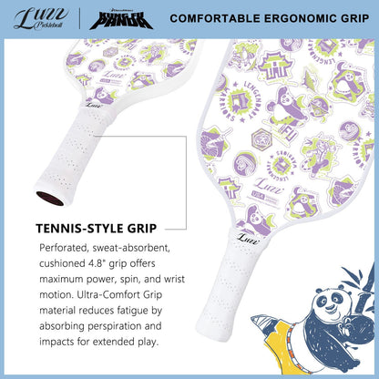 Luzzpickleball Kung Fu Panda Furious Frenzy Original Paddle (16mm) T700 Carbon Fiber