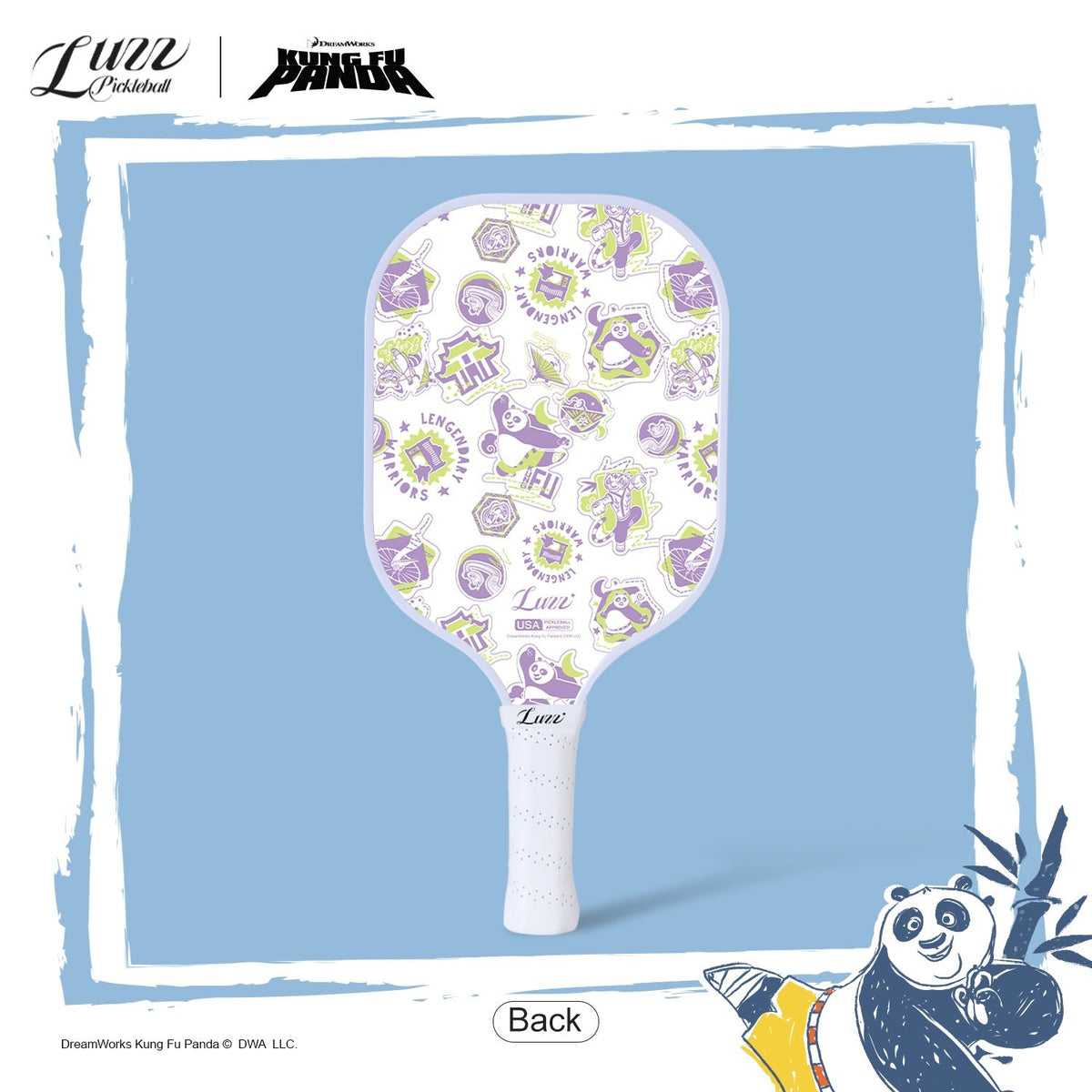 Luzzpickleball Kung Fu Panda Furious Frenzy Original Paddle (16mm) T700 Carbon Fiber
