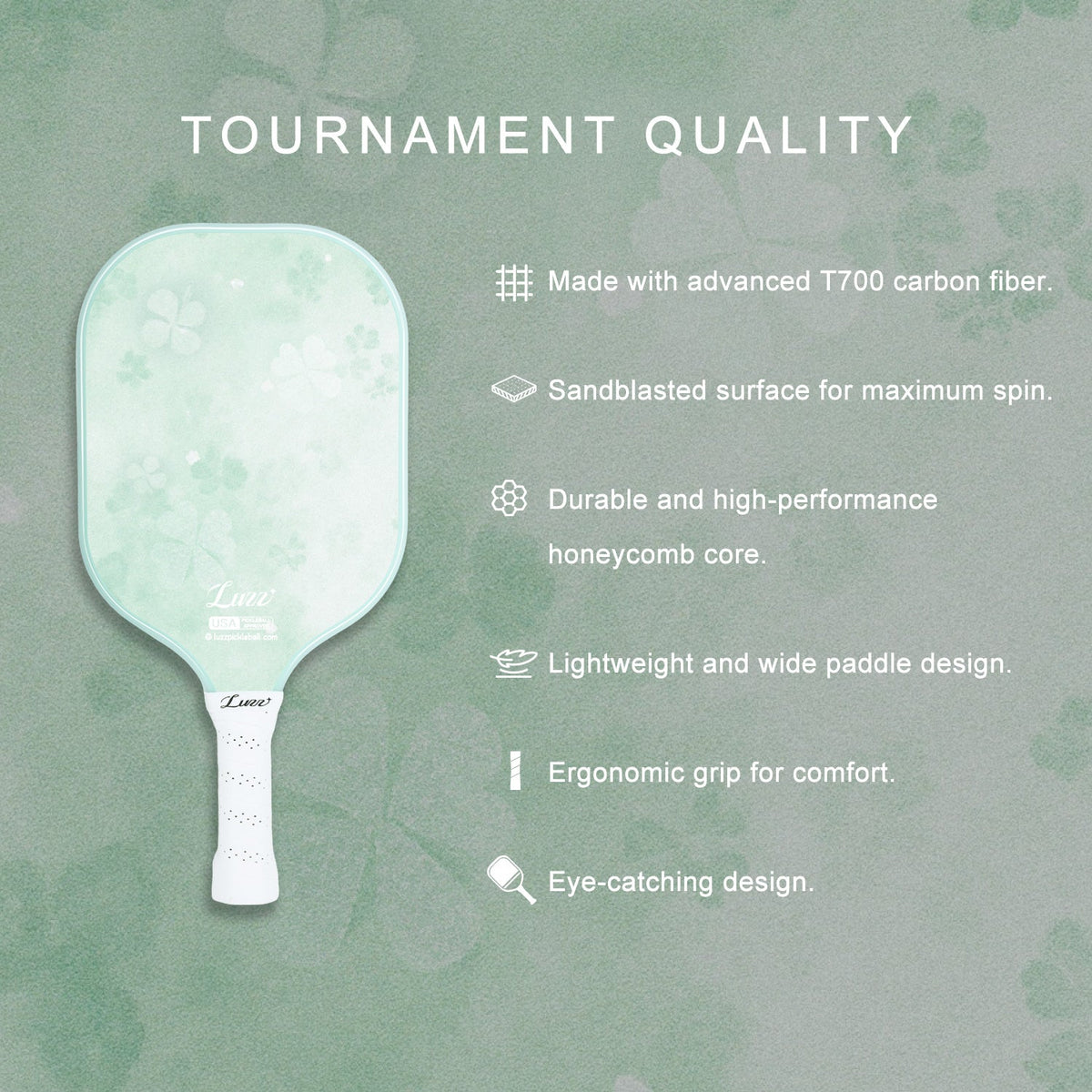 Luzz Lucky Clover Original Paddle -Lucky Clover-Luzzpickleball
