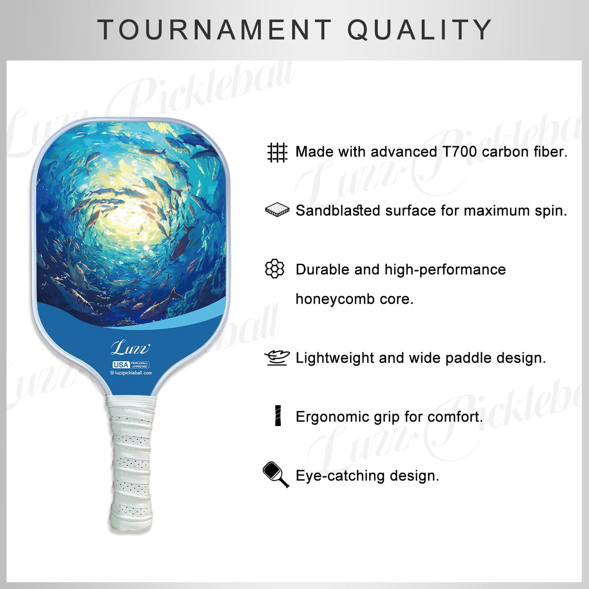 Luzz Marine Original Paddle - Luzzpickleball
