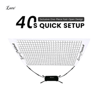 LUZZ Mini Portable Pickleball Training Net featuring an integrated black-and-white quick-open design with setup in just 40 seconds
