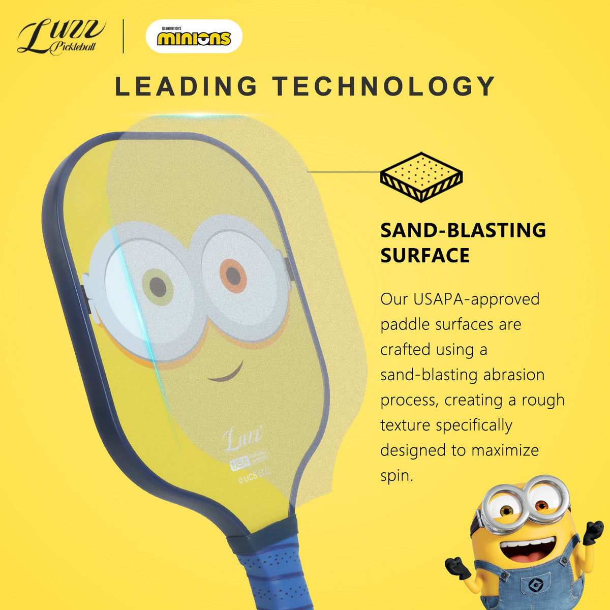 Luzz Minions Mayhem Original Paddle - Luzzpickleball