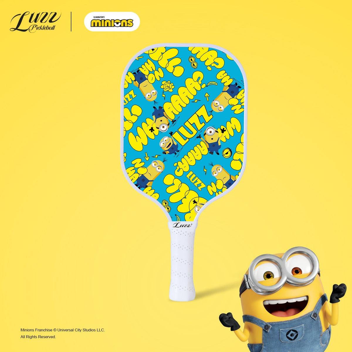 Luzzpickleball Minions Wham Original Paddle (16mm) T700 Carbon Fiber