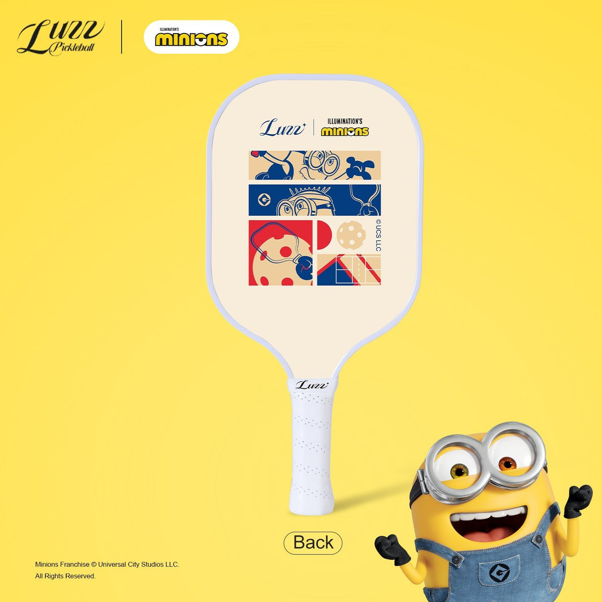 Luzzpickleball Minions Serve Original Paddle (16mm) T700 Carbon Fiber