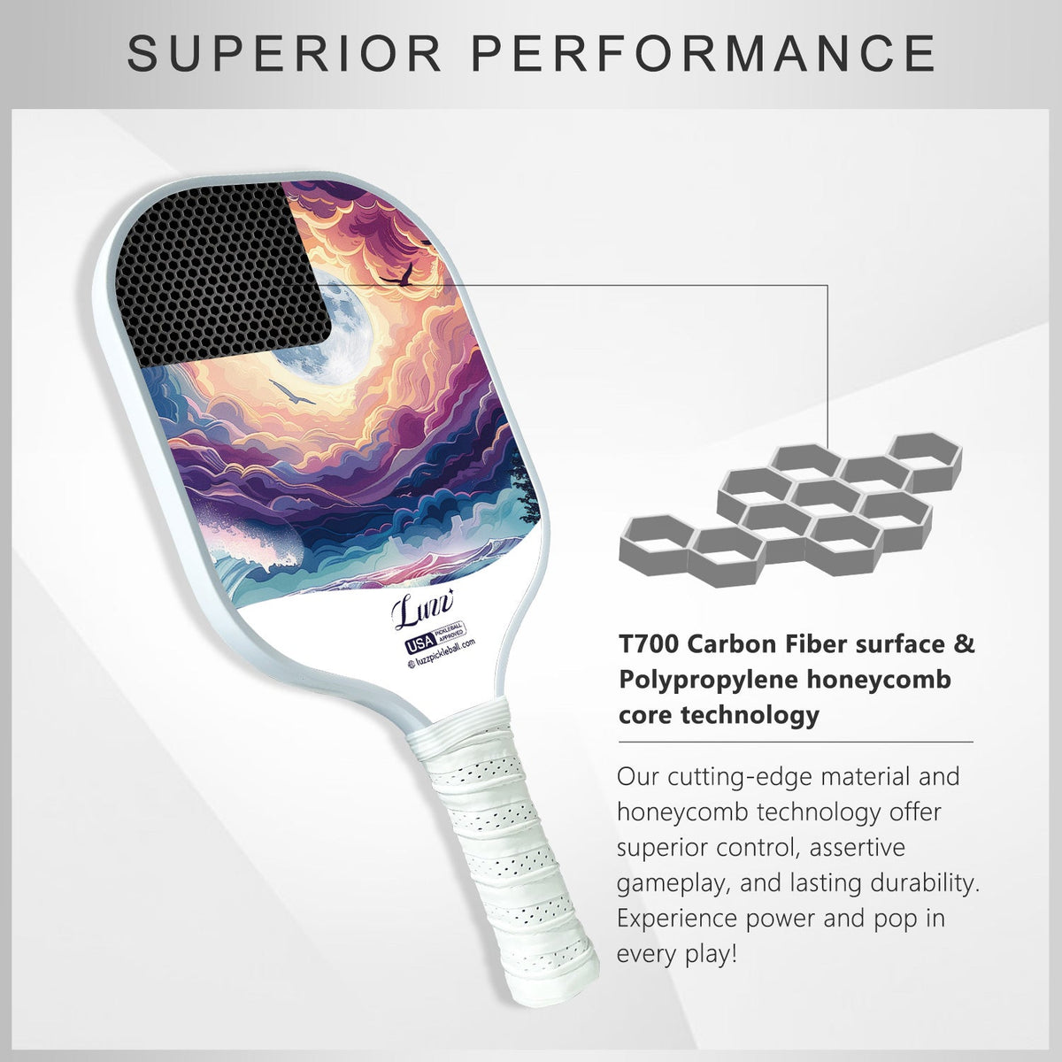 Luzz Moonward Original Paddle - Luzzpickleball
