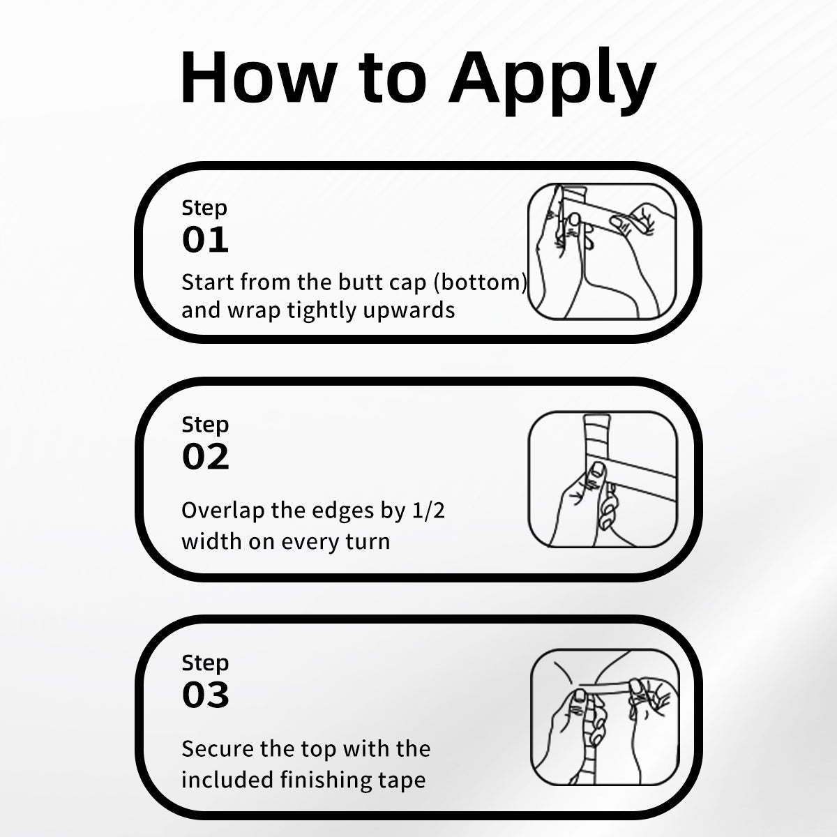 Step-by-step guide for wrapping the LUZZ Paddle Overgrip