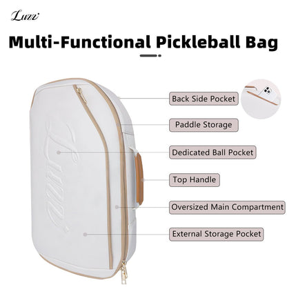 Luzz Pickleball Bag - Waterproof, Versatile, Spacious -Beige-Luzzpickleball