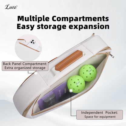 Luzz Pickleball Bag - Waterproof, Versatile, Spacious -Beige-Luzzpickleball