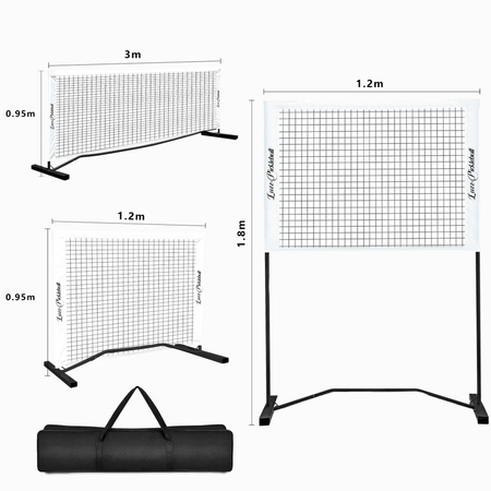 Luzz Portable adjustable length and height 3 meters indoor and outdoor mini portable DINK net - Luzzpickleball