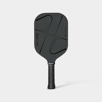 LUZZ Pro 4 Darkness Inferno pickleball paddle featuring a solid black paddle face with glossy black line details and a black handle