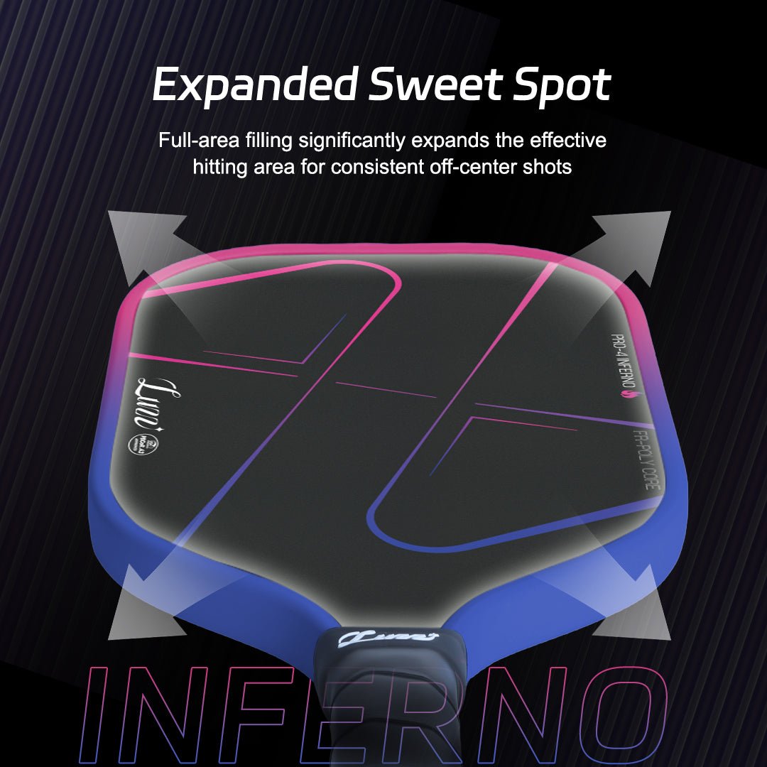 Luzzpickleball Pro 4 Inferno MPP Pickleball Paddle - Large Sweet Spot, Durable Core