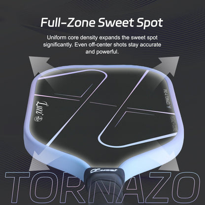 Luzzpickleball Pro 4 Tornazo Carbon Fiber Pickleball Paddle - Dual-Layer Core