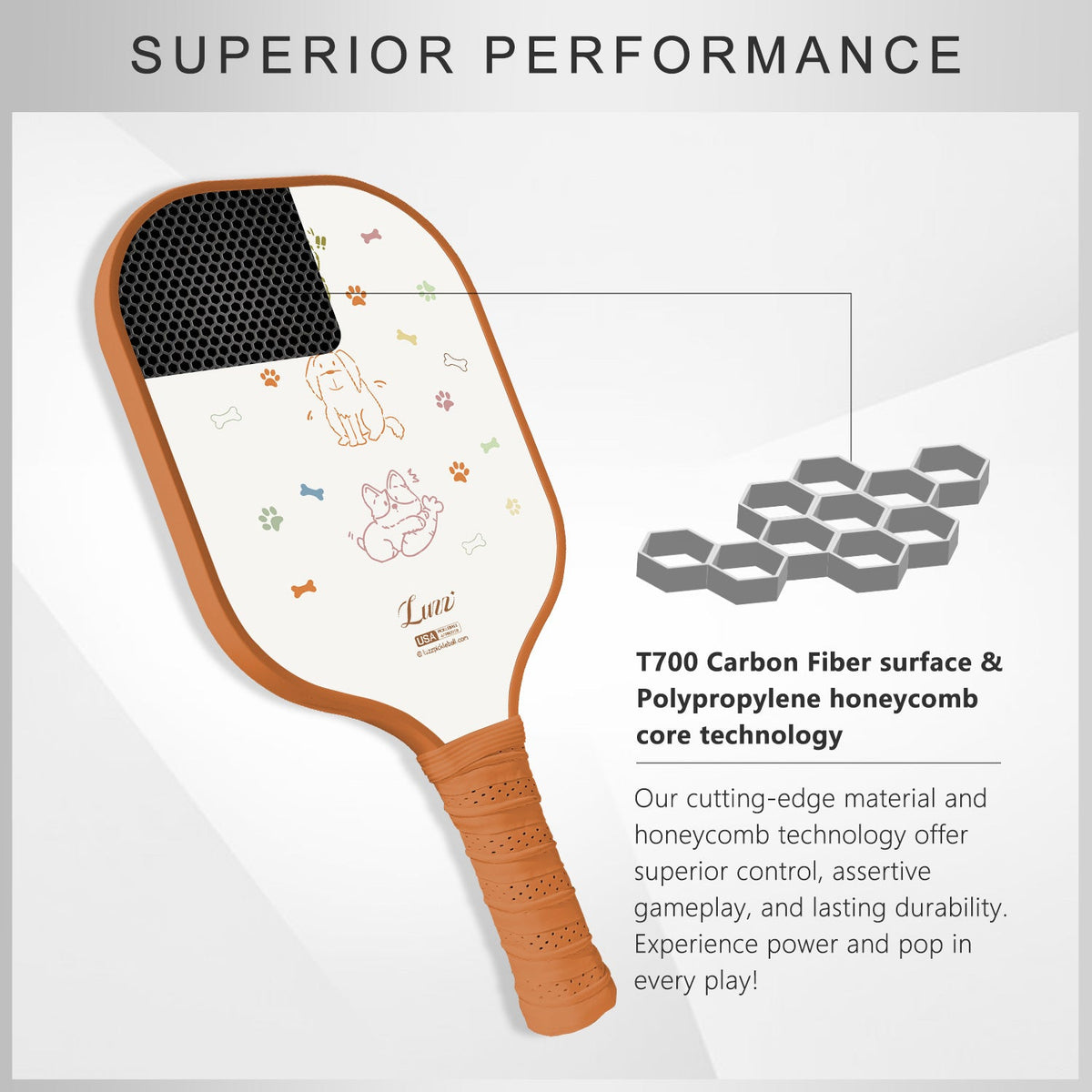 Luzz Puppy Original Paddle - Luzzpickleball