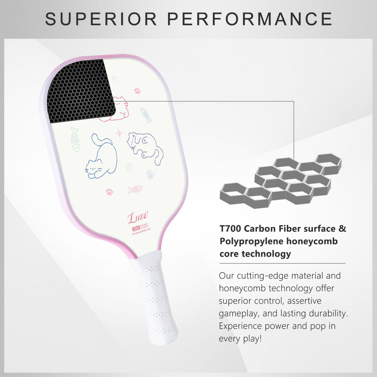 Luzz Purr Original Paddle - Luzzpickleball