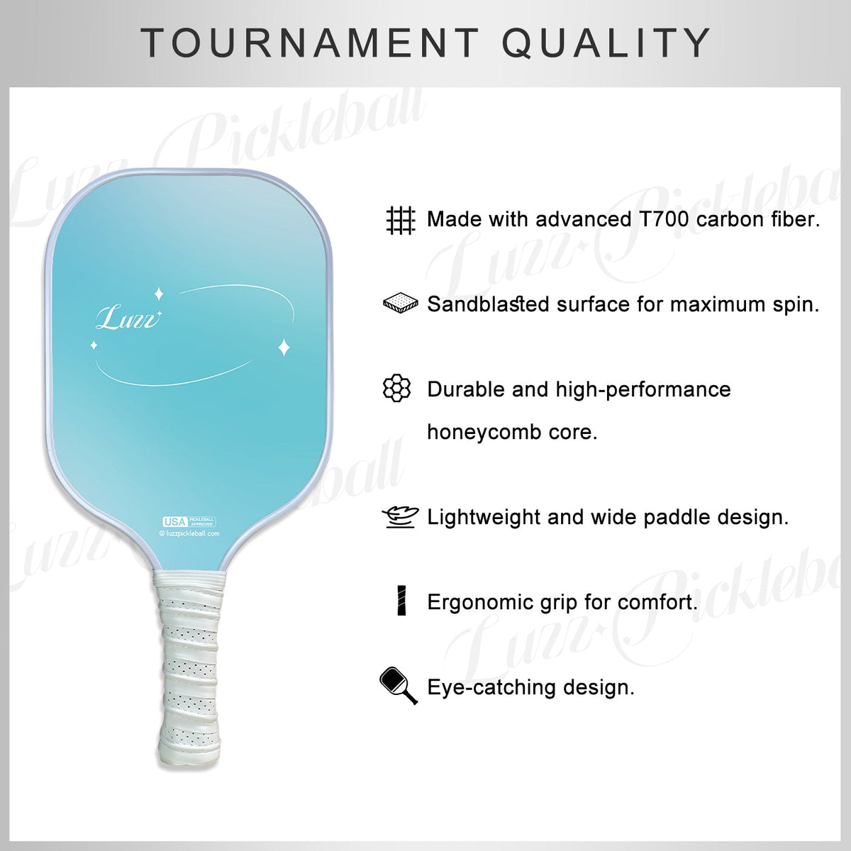 Luzz Rain Whisper Original Paddle - Luzzpickleball