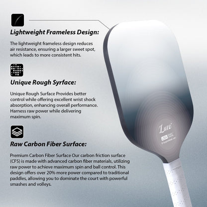 Luzz Ultra Fog Original Paddle -Fog(Free Free 2 Pack Edge Protection Tape)-Luzzpickleball