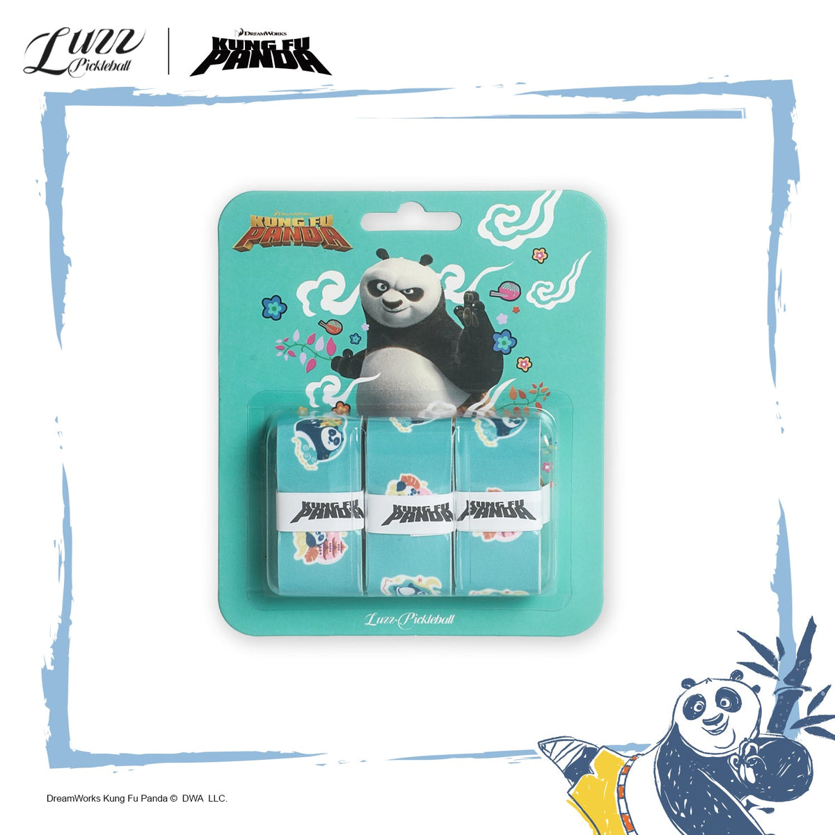 Luzz x Kung Fu Panda Professional Pickleball Paddle Grip Tape -Green-Luzzpickleball
