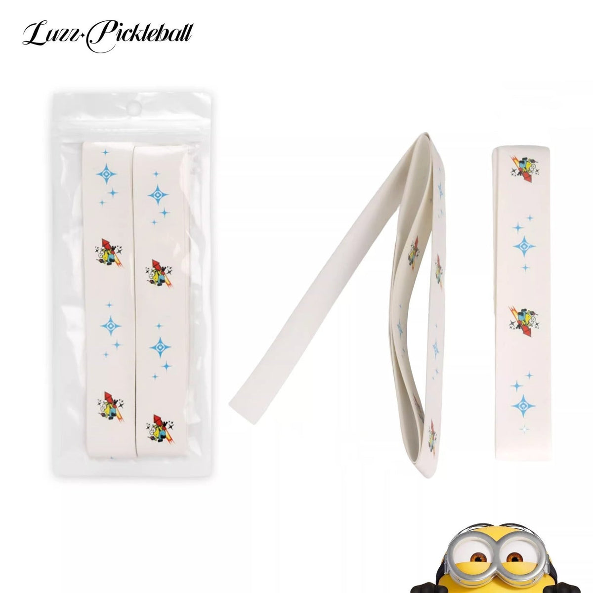 Luzz x Minions Paddle Edge Protection Tape -White(2 Pack)-Luzzpickleball