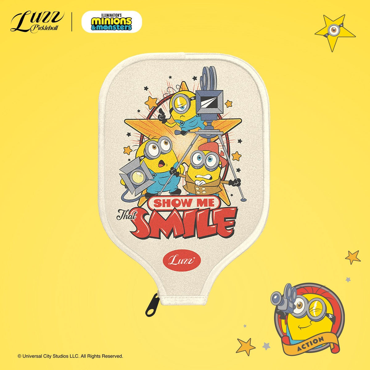LuzzPickleball Minions Paddle Cover -Design C-Luzzpickleball