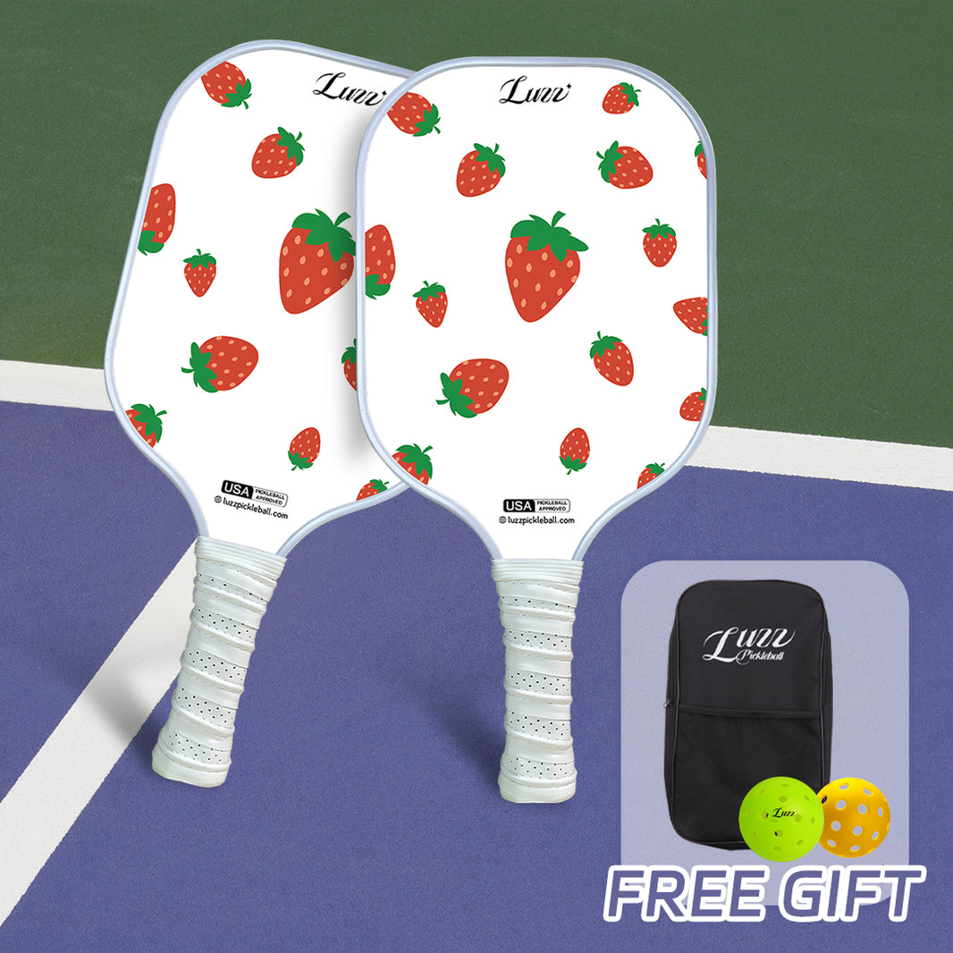 Luzzpickleball Strawberries Original Paddle (16mm) T700 Carbon Fiber